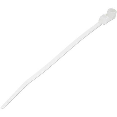 StarTech.com 4"(10cm) Cable Ties with Mounting Hole - 1/16"(2mm) wide 7/8"(24mm) Bundle Dia. 18lb(8kg) Tensile Strength Nylon 66 Self Locking Ties w/Screw Hole UL Listed 100 Pack - TAA