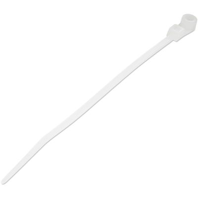 StarTech.com 4"(10cm) Cable Ties with Mounting Hole - 1/16"(2mm) wide 7/8"(24mm) Bundle Dia. 18lb(8kg) Tensile Strength Nylon 66 Self Locking Ties w/Screw Hole UL Listed 100 Pack - TAA - Thumbnail 2