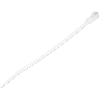 StarTech.com 6"(15cm) Cable Ties with Mounting Hole - 1/8"(3mm) wide 1-1/2"(40mm) Bundle Dia. 40lb(18kg) Tensile Strength Nylon 66 Self Locking Ties w/Screw Hole UL Listed 100 Pack - TAA