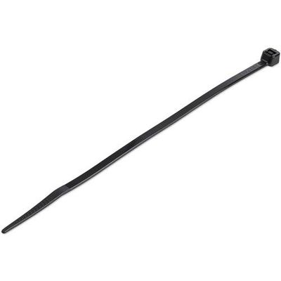 StarTech.com 100-Pack 6"(15cm) Cable Ties - 1/8"(3.6mm) wide 1-3/8"(39mm) Bundle Diameter 40lb(18kg) Tensile Strength Nylon Self Locking Zip Ties with Curved Tip UL Listed Black - TAA
