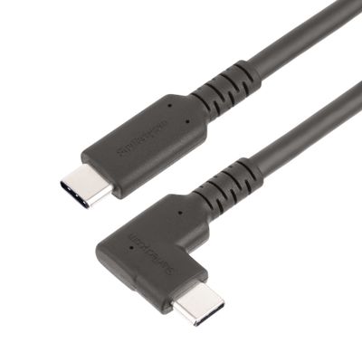 StarTech.com 3ft (1m) USB-C Cable Right-Angled USB 10Gbps 100W (5A) Power Delivery 8K 60Hz / 4K 144Hz DP Alt Mode Rugged USB C Cord - Thunderbolt Compatible - Thumbnail 2