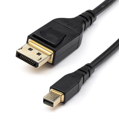 StarTech.com 3ft (1m) VESA Certified Mini DisplayPort to DisplayPort 1.4 Cable - 8K 60Hz HBR3 HDR - Super UHD mDP to DP 1.4 Cord - Slim (34 AWG) Ultra HD 4K 120Hz - Monitor/Video Cable - Thumbnail 2