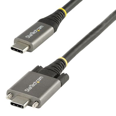 StarTech.com 20in (50cm) USB-C Cable Side Screw Locking USB 10Gbps 100W (5A) Power Delivery 8K 60Hz / 4K 144Hz DP Alt Mode - Thunderbolt Compatible - Thumbnail 2