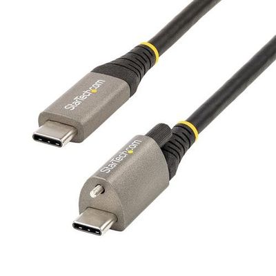 StarTech.com 50cm (20in) USB-C Cable Top Screw Locking USB 10Gbps 100W (5A) Power Delivery 8K 60Hz / 4K 144Hz DP Alt Mode - Thunderbolt Compatible