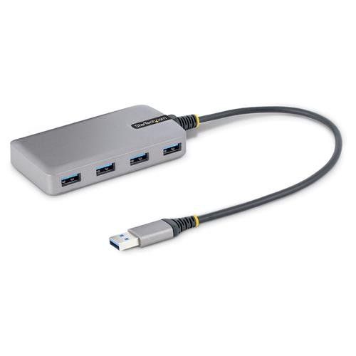 StarTech.com 4-Port USB Hub - USB 3.0 5Gbps Bus Powered USB-A to 4x USB-A Hub w/ Optional Auxiliary Power Input - Portable Desktop/Laptop USB Hub 1ft/30cm Cable USB Expansion Hub - Image 1