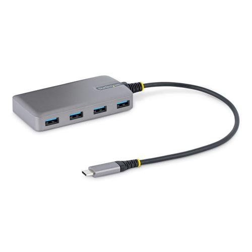 StarTech.com 4-Port USB-C Hub - 5Gbps - Bus Powered - USB C to 4x USB-A Hub w/ Optional Auxiliary Power Input - Portable Desktop/Laptop USB Hub - 1ft (30cm) Cable - USB Expansion Hub - Image 1