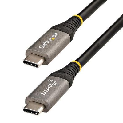StarTech.com 6.6ft (2m) USB-C Cable USB 5Gbps 100W (5A) Power Delivery 4K 60Hz DP Alt Mode TPE Jacket - Thunderbolt Compatible