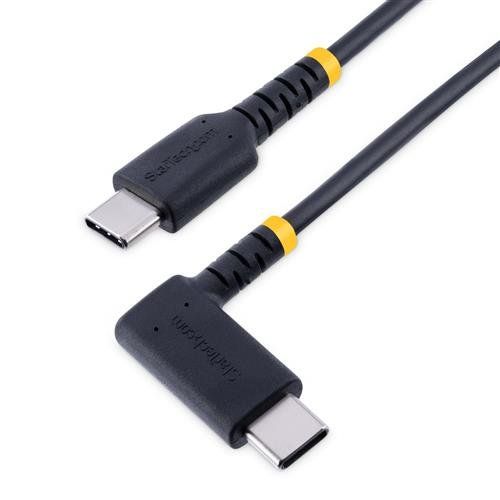 StarTech.com 6.6ft (2m) USB-C Fast Charging Cable Rugged Right-Angled Charge & Sync 60W (3A) PD USB 2.0 TPE Jacket and Aramid Fiber - USB C Charging Cord - Image 1