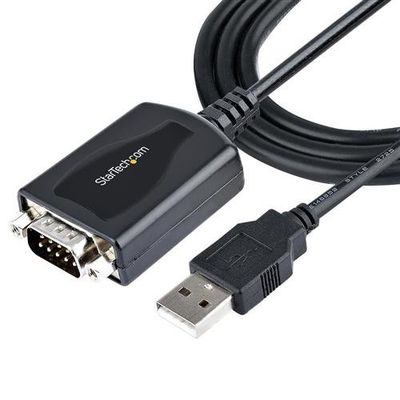 StarTech.com 3ft (1m) USB to Serial Cable with COM Port Retention DB9 Male RS232 to USB Converter USB to Serial Adapter for PLC/Printer/Scanner Prolific Chipset Windows/Mac - TAA