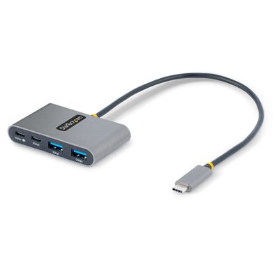 StarTech.com 4-Port USB-C Hub with 100W Power Delivery Pass-Through - 2x USB-A + 2x USB-C - USB 3.0 5Gbps - 1ft (30cm) Long Cable - Portable USB Type-C to USB-A/C Hub - Thumbnail 2