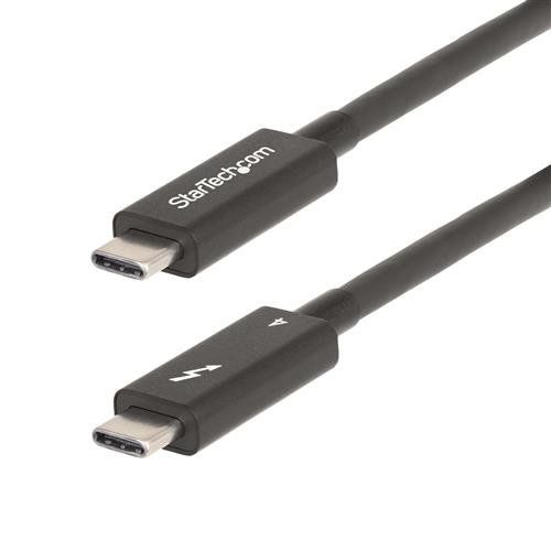 StarTech.com 6.6ft (2m) Active Thunderbolt 4 Cable 40Gbps 100W Power Delivery 4K/8K Video Intel-Certified Thunderbolt Cable - Compatible w/ USB4/Thunderbolt 4/ USB 3.2/ USB Type-C/DisplayPort/Thunderbolt 3 - Image 1