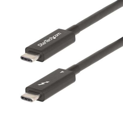 StarTech.com 6.6ft (2m) Active Thunderbolt 4 Cable 40Gbps 100W Power Delivery 4K/8K Video Intel-Certified Thunderbolt Cable - Compatible w/ USB4/Thunderbolt 4/ USB 3.2/ USB Type-C/DisplayPort/Thunderbolt 3