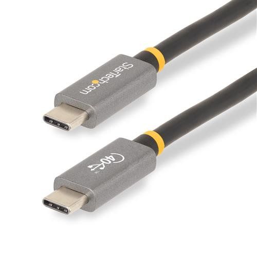 StarTech.com 3ft (1m) USB4 Cable 40Gbps 100W (5A) Power Delivery 8K 120Hz / 4K 240Hz DP Alt Mode USB-IF Certified USB-C Cable - Thunderbolt Compatible - Image 1