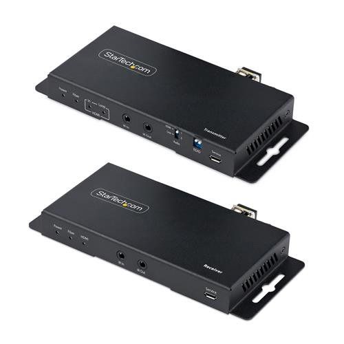 StarTech.com 4K HDMI over Fiber Extender Kit 4K 60Hz up to 3300ft/1km (Single Mode) or 1000ft/300m (Multimode) LC Fiber Optic HDR HDCP 3.5mm Audio/RS232/IR Extender Transmitter and Receiver Kit - Image 1