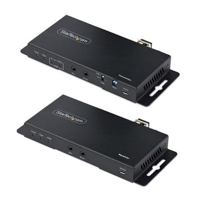 StarTech.com 4K HDMI over Fiber Extender Kit 4K 60Hz up to 3300ft/1km (Single Mode) or 1000ft/300m (Multimode) LC Fiber Optic HDR HDCP 3.5mm Audio/RS232/IR Extender Transmitter and Receiver Kit