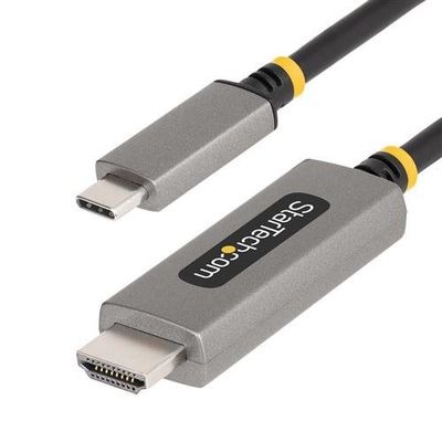 StarTech.com 6.6ft (2m) USB-C to HDMI Adapter Cable 8K 60Hz 4K 144Hz HDR10 USB Type-C to HDMI 2.1 Video Converter Cable USB-C DP Alt Mode/USB4/Thunderbolt Compatible - USB-C Laptop to HDMI