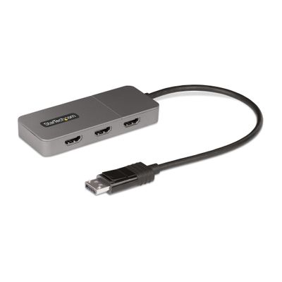 StarTech.com 3-Port MST Hub - DisplayPort to 3x HDMI Triple 4K 60Hz Monitors DP 1.4 Multi-Monitor Video Adapter 1ft (30cm) Built-in Cable USB Powered Windows Only - Thumbnail 2