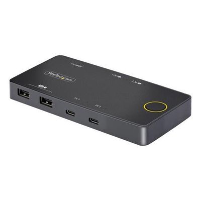 StarTech.com 2-Port USB-C KVM Switch Single-4K 60Hz HDMI Monitor Dual-100W Power Delivery Pass-through Ports Bus Powered USB Type-C/USB4/Thunderbolt 3/4 Compatible - Small Form Factor