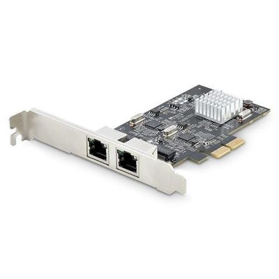 StarTech.com 2-Port 2.5Gbps NBASE-T PCIe Network Card Intel I225-V Dual-Port Computer Network Card Multi-Gigabit NIC PCI Express Server LAN Card Desktop Ethernet Interface