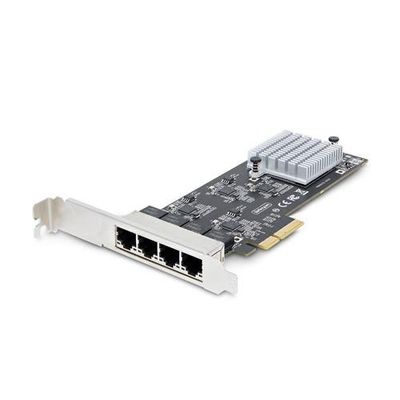 StarTech.com 4-Port 2.5Gbps NBASE-T PCIe Network Card Intel I225-V Quad-Port Computer Network Card Multi-Gigabit NIC PCI Express Server LAN Card Desktop Ethernet Interface