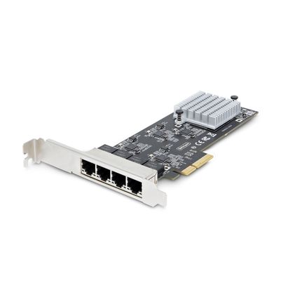 StarTech.com 4-Port 2.5Gbps NBASE-T PCIe Network Card Intel I225-V Quad-Port Computer Network Card Multi-Gigabit NIC PCI Express Server LAN Card Desktop Ethernet Interface - Thumbnail 2
