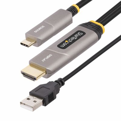 StarTech.com 30ft (9.1m) USB-C to HDMI 2.0 Active Optical Cable (AOC) 4K 60Hz CL3 Rated Unidirectional USB Type-C to HDMI Adapter Cable - Thumbnail 2