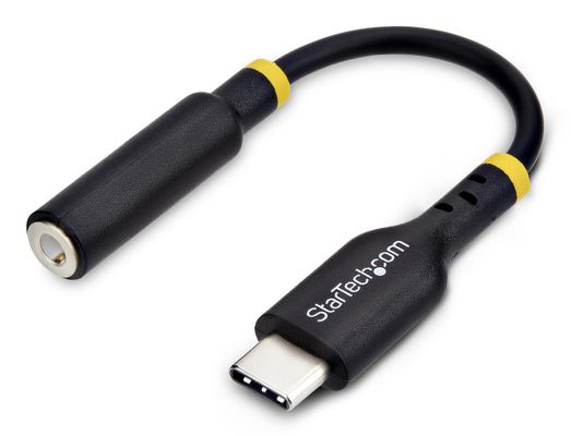 StarTech.com 5in (12.7cm) USB-C to 3.5mm TRRS Headphone/Headset Jack Audio Adapter USB Type-C Aux Dongle 32-bit DAC Supports USB-C/Thunderbolt Laptop/Phone/Tablet - Thumbnail 2