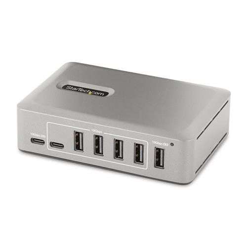 StarTech.com 10-Port USB-C Hub - 8x USB-A/2x USB-C - Self-Powered w/65W Power Supply - USB 3.1 10Gbps - Desktop/Laptop USB Hub w/USB-IF Certified 3ft Locking Cable USB C Hub - TAA - Image 1