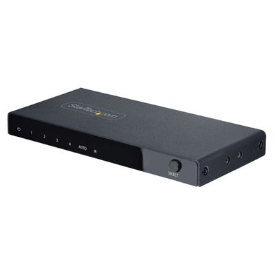 StarTech.com 4-Port 8K HDMI Switch HDMI 2.1 Switcher 4K 120Hz HDR10+ 8K 60Hz UHD HDMI Switch 4 In 1 Out Auto/Manual Source Switching Power Adapter and Remote Included - Thumbnail 2