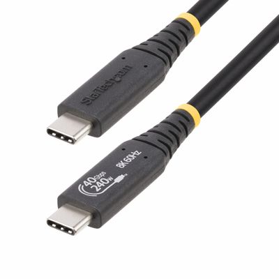 StarTech.com 3ft (1m) USB4 Cable 40Gbps 240W (5A) Power Delivery 8K 120Hz / 4K 240Hz DP Alt Mode USB-IF Certified USB-C Cable - Thunderbolt Compatible - Thumbnail 2