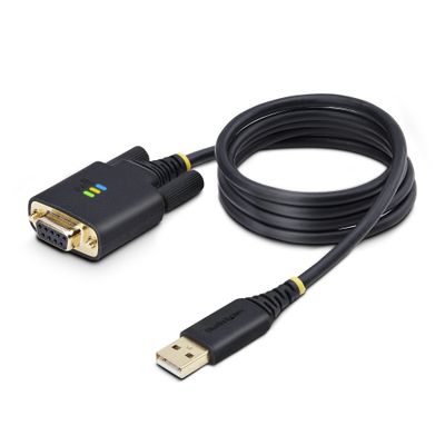 StarTech.com 3.3ft (1m) USB to Null Modem Serial Adapter Cable Interchangeable DB9 Screws/Nuts COM Retention USB-A to RS232 FTDI Level-4 ESD Protection Windows/macOS/ChromeOS/Linux - Rugged TPE Construction - Thumbnail 2