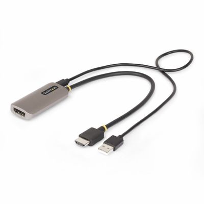 StarTech.com 1ft (30cm) HDMI to DisplayPort Adapter Cable 8K 60Hz Active HDMI 2.1 to DP 1.4 Video Converter USB Bus Powered with Included Cable - Thumbnail 2