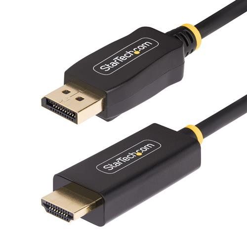 StarTech.com 6.6ft (2m) DisplayPort to HDMI Adapter Cable 4K 60Hz with HDR DP to HDMI 2.0b Active Video Converter DisplayPort Desktop to HDMI Monitor - Image 1