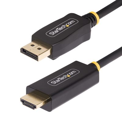 StarTech.com 10ft (3m) DisplayPort to HDMI Adapter Cable 4K 60Hz with HDR DP to HDMI 2.0b Active Video Converter DisplayPort Desktop to HDMI Monitor - Thumbnail 2