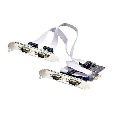 StarTech.com 4-Port Serial PCIe Card Quad-Port PCI Express to RS232/RS422/RS485 (DB9) Serial Card Low-Profile Bracket Incl. 16C1050 UART Windows/Linux TAA Compliant - Level-4 ESD Protection - Thumbnail 2