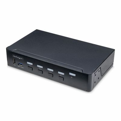 StarTech.com 4-Port DisplayPort KVM Switch Single 4K 60Hz Monitor 6x USB Ports Push-Button &amp; Hotkey Switching DisplayPort 1.2 OS Independent TAA Compliant - Thumbnail 2