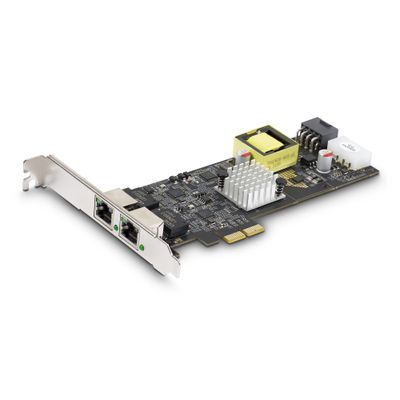 StarTech.com 2-Port 2.5Gbps NBASE-T PoE Network Card Dual Intel I225-V 802.3af/at PoE+ Multi-Gigabit NIC PCI Express Server LAN Card LP4/8-Pin PCIe-Powered - Thumbnail 2