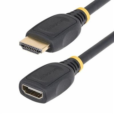 StarTech.com 18in (50cm) HDMI 2.0 Extension Cable High Speed HDMI Port Saver Cable 4K 60Hz HDMI Male to Female Extension Adapter Cord HDMI Extension Cable M/F