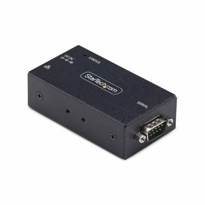 StarTech.com 1-Port Serial to Ethernet Adapter IP Serial Device Server For Remote RS232 Devices Wall/DIN Rail Mountable Metal Housing RJ45 LAN to DB9 Serial Converter TAA - Thumbnail 2