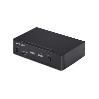 StarTech.com 2-Port DisplayPort KVM Switch 4K 60Hz DP 1.2 EDID Management 2-Port USB 3.0 Hub 4x USB HID Ports TAA Compliant 3840 x 2160 pixels 4K Ultra HD 36 W Black - Thumbnail 2