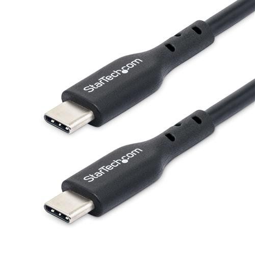 StarTech.com 3ft (1m) USB-C Charging Cable Charge & Sync 60W (3A) PD USB 2.0 Laptop Charger Cable - Black USB C Charging Cord - Image 1
