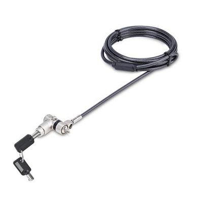 StarTech.com 3-in-1 Universal Laptop Lock 6.6ft (2m) Master Keyed Locking Cable Compatible w/Noble Wedge/Nano/K-Slot Anti-Theft Cut-Resistant Cable TAA