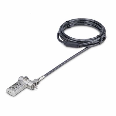 StarTech.com 25-Pack Universal Laptop Lock 6.6ft (2m) Serialized Security Cable for Notebook Compatible With Noble Wedge/Nano/K-Slot Keyless Combination Cable - TAA - Thumbnail 2
