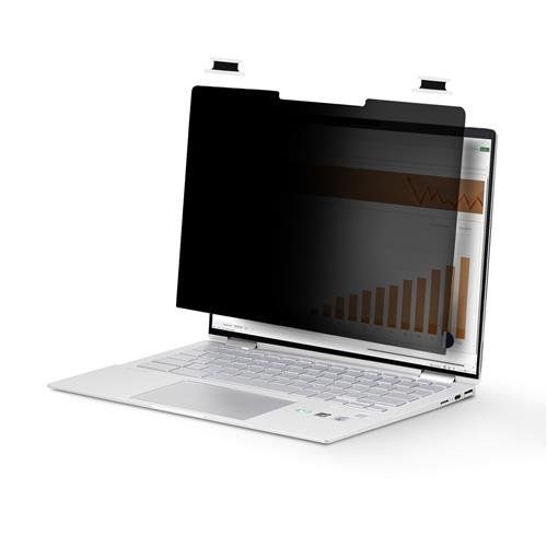 StarTech.com 14-inch 16:9 Flip-Over Privacy Screen with Touch Anti-Glare Privacy Filter Laptop Monitor Screen Protector with 51% Blue Light Reduction - Image 1