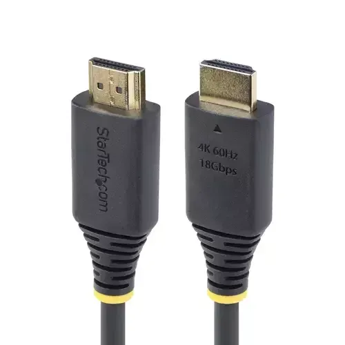 StarTech.com 30cm (1ft) High Speed HDMI Cable 4K 60Hz/1440p 144Hz HDR10/HDCP 2.2/ARC 18Gbps UHD HDMI 2.0 Cord for TV/Monitor/Display TPE Jacket - Image 1