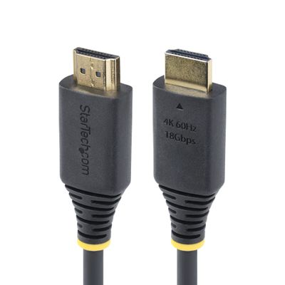 StarTech.com 30cm (1ft) High Speed HDMI Cable 4K 60Hz/1440p 144Hz HDR10/HDCP 2.2/ARC 18Gbps UHD HDMI 2.0 Cord for TV/Monitor/Display TPE Jacket - Thumbnail 2