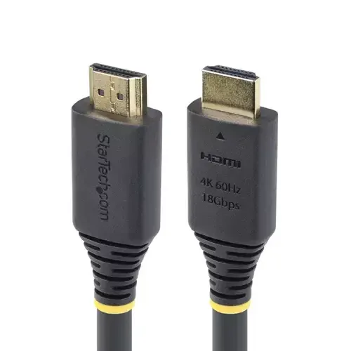 StarTech.com 5m (16.4ft) Premium Certified High Speed HDMI Cable 4K 60Hz/1440p 144Hz HDR10/HDCP 2.2/ARC 18Gbps UHD HDMI 2.0 Cord for TV/Monitor/Display TPE Jacket - Image 1