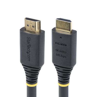 StarTech.com 5m (16.4ft) Premium Certified High Speed HDMI Cable 4K 60Hz/1440p 144Hz HDR10/HDCP 2.2/ARC 18Gbps UHD HDMI 2.0 Cord for TV/Monitor/Display TPE Jacket - Thumbnail 2