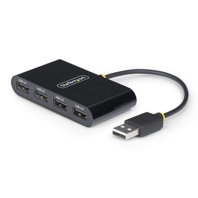 StarTech.com 4-Port USB 2.0 Hub USB Bus Powered Small Travel Mini USB Hub USB 2.0 Splitter Portable Multi-Port USB Hub 480Mbps Overcurrent Protection (OCP) - Thumbnail 2