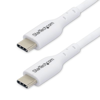 StarTech.com 3ft (1m) USB-C Charging Cable Charge &amp; Sync 60W (3A) PD USB 2.0 Laptop Charger Cable - White USB C Charging Cord - Thumbnail 2